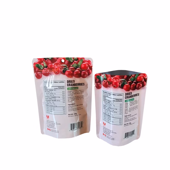 A parte superior do zíper da impressão do saco plástico do empacotamento plástico da cor personalizada levanta-se o saco do alimento