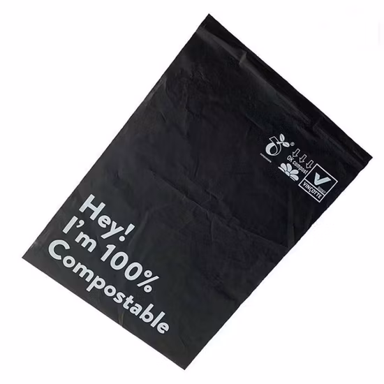 Embalagem de roupas de correio sacos de envio personalizados com logotipo poli biodegradável e compostável